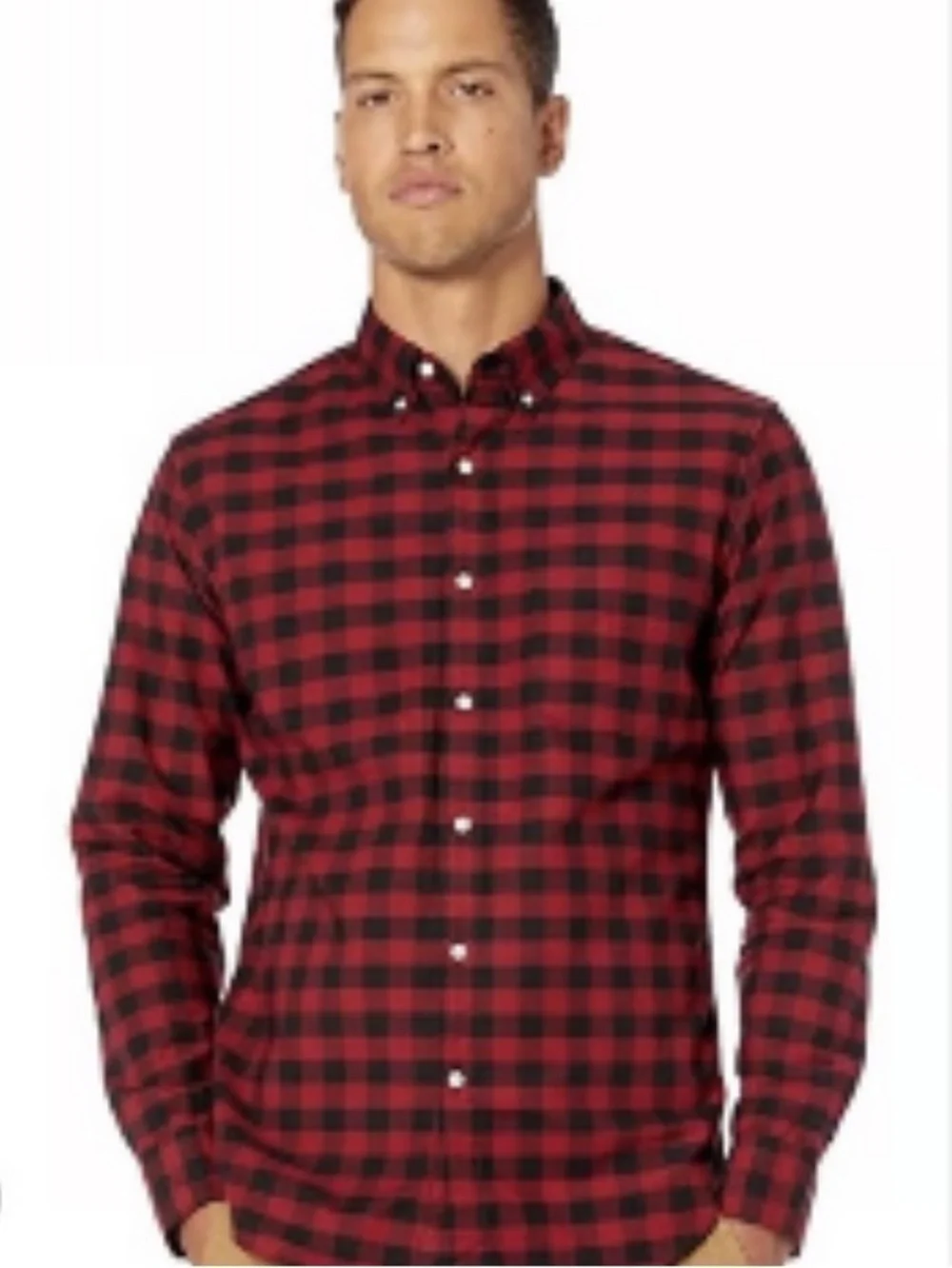 Thomas Mason Archive J Crew Red Buffalo Check 100% Cotton Buttoned Slim Shirt